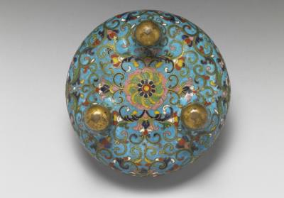 图片[2]-Copper incense burner in cloisonne enamels, Qing dynasty (1644-1911)-China Archive